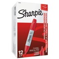 Permanent Markers | Sharpie 38202 Medium Chisel Tip Permanent Marker - Red (1-Dozen) image number 5