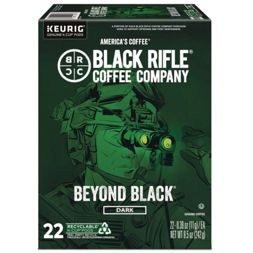Bulk Savings Pricing 2 | Black Rifle Coffee Company 5000384043 Coffee K-Cups - Beyond Black (22/Box) image number 0