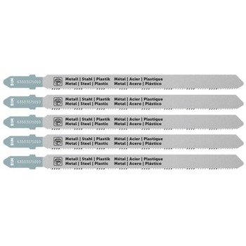 Fein (5/Pack) 7 in. 21 TPI BiMetal T-Shank Jigsaw Blade