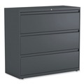  | Alera 25507 42 in. x 18.63 in. x 40.25 in. 3 Legal/Letter/A4/A5 Size Lateral File Drawers - Charcoal image number 0