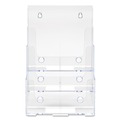 Office Jansan | Deflecto 77301 9.5 in. x 6.25 in. x 12.63 in. Magazine Size 3 Compartment DocuHolder - Clear image number 1