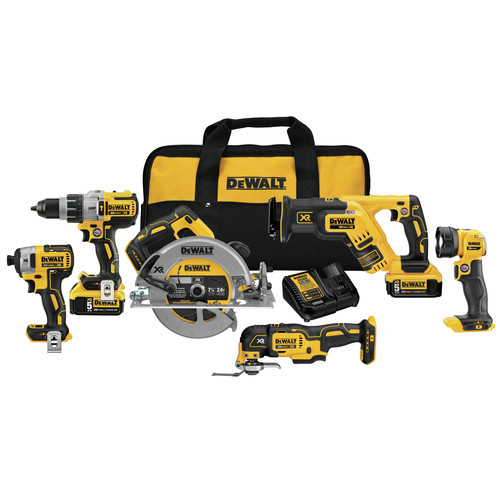 Combo Kits | Factory Reconditioned Dewalt DCK694P2R 20V MAX XR 5.0 Ah Cordless Lithium-Ion 6-Tool Combo Kit image number 0