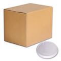 Food Trays, Containers, and Lids | WinCup 222086 Plastic Lids for 8 oz to 16 oz Cups/5 oz to 10 oz Bowls - White (500/Carton) image number 1