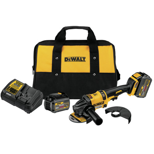 Angle Grinders | Dewalt DCG414T2 FlexVolt 60V MAX Cordless Lithium-Ion 4-1/2 in. - 6 in. Grinder with Batteries image number 0