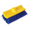 Cleaning Brushes | Rubbermaid Commercial FG633700BLUE 10 in. Brush 10 in. Plastic Block Threaded Hole Bi-Level Deck Scrub Brush - Blue Polypropylene Bristles image number 1
