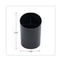Office Jansan | Universal UNV08108 4-1/4 in. x 5-3/4 in. Recycled Plastic Big Pencil Cup - Black image number 4