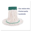 Mops | Boardwalk BWK502WHEA 5 in. Super Loop Cotton/Synthetic Fiber Wet Mop Head - Medium, White image number 5