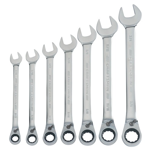 Ratcheting Wrenches | Craftsman CMMT87024 7-Piece SAE Reversible Ratcheting Wrench Set image number 0