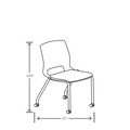 Office Furniture & Lighting | HON HMG1.N.S.RE.PLAT Motivate 18 in. Seat Height Four-Leg Stacking Chair Up to 300 lbs - Regatta Seat and Back/Platinum Base (2/Carton) image number 2