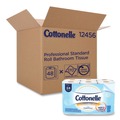 Cleaning & Janitorial Supplies | Cottonelle 12456 Septic Safe Clean Care Bathroom Tissue - White (170 Sheets/Roll, 48 Rolls/Carton) image number 1