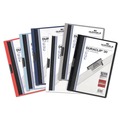 Office Jansan | Durable 220328 DuraClip 30 Sheet Capacity Letter Size Vinyl Report Cover - Navy/Clear (25/Box) image number 6