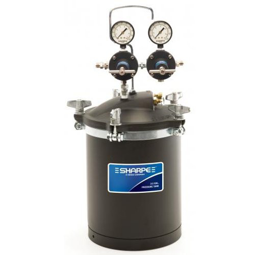 Air Tool Accessories | Sharpe 24A557 2.5 Gallon Pressure Pot Dual Regulators image number 0