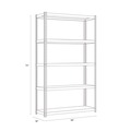 Office Filing Cabinets & Shelves | Alera 26110 36 in. x 18 in. x 72 in. 5-Shelf Steel Shelving Unit with Particleboard Shelves - Black image number 5