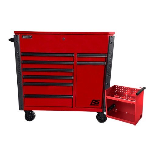 Utility Carts | Homak RD06044080 RS Pro 44 in. 8-Drawer Power Service Cart - Red image number 0