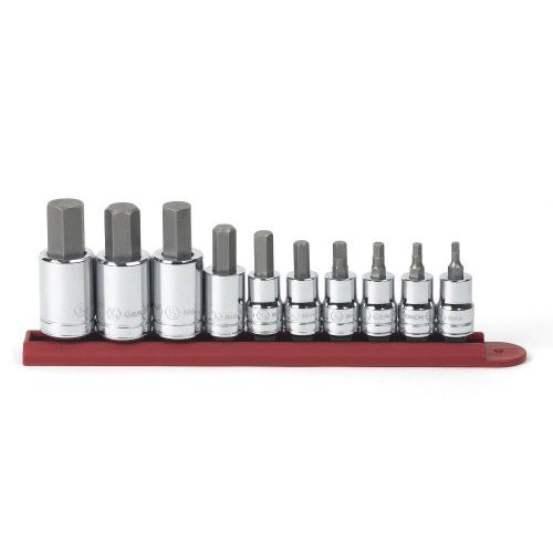 Socket Sets | GearWrench 80579 10 pc. 3/8 in. and 1/4 in. Dr. SAE Hex Bit Socket Set image number 0