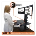 Office Furniture & Lighting | Victor DC350A High Rise 28 in. x 23 in. x 10.5 in. to 15.5 in. Dual Monitor Standing Desk Workstation - Black image number 1