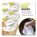 Cleaning Cloths | Gritt Commercial YE00120004PK Yellow Essentials Sanitizing Wipes, 5 x 8, Unscented, White, 2,000/Refill Bag, 4 Refill Bags/Carton image number 4