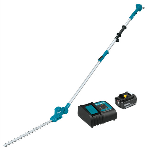 Hedge Trimmers | Makita XNU05SM1 18V LXT Lithium-Ion 18 in. Cordless Telescoping Articulating Pole Hedge Trimmer Kit (4 Ah) image number 0