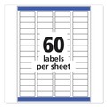 Office Jansan | Avery 06520 Easy Peel 0.66 in. x 1.75 in. Mailing Labels with Sure Feed Technology - Glossy Clear (60/Sheet, 10 Sheets/Pack) image number 5