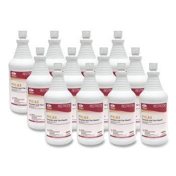 Theochem Laboratories 500657 PTC-85 32 oz. Bottle Pleasant Scent Porcelain and Tile Cleaner (12/Carton)