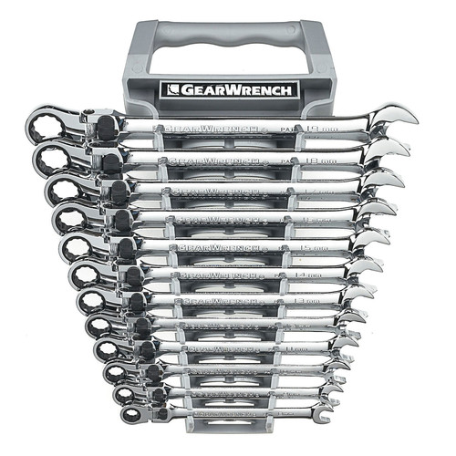 Combination Wrenches | GearWrench 85698 12-Piece Metric XL Locking Flex Combination Ratcheting Wrench Set image number 0