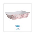  | Boardwalk BWK30LAG200 2 lbs. Capacity Paper Food Baskets - Red/White (1000/Carton) image number 4