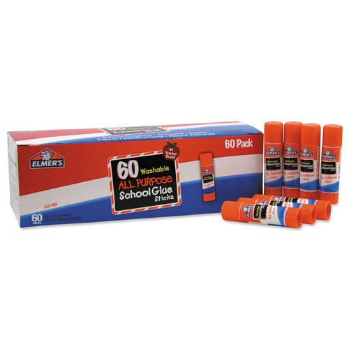  | Elmer's E501 0.24 oz. Washable Applies and Dries Clear School Glue Sticks (60/Box) image number 0