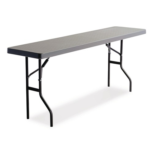 Folding Tables | Iceberg 65507 IndestrucTable 48 in. x 24 in. x 29 in. Commercial Folding Table - Rectangular Charcoal image number 0