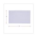 Office Jansan | Universal UNV47210EE 3 in. x 5 in. Ruled Index Cards - White (100/Pack) image number 3