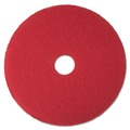 Floor Cleaners | 3M 5100 14 in. Low-Speed Buffer Floor Pads - Red (5/Carton) image number 0