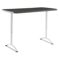 Iceberg 69317 ARC 60 in. x 30 in. x 30 - 42 in. Rectangular Adjustable Height Table - Graphite/Silver image number 0