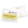 Office Jansan | Avery 74540 4 in. x 3 in. Top Load Pin-Style Badge Holder with Laser/Inkjet Insert - White (100/Box) image number 4