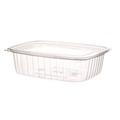 Office Jansan | Eco-Products EP-RC48 8 in. x 6 in. x 2 in. 48 oz. Renewable and Compostable Rectangular Plastic Deli Containers - Clear (200/Carton) image number 0