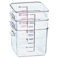 Containers | Rubbermaid Commercial FG630200CLR SpaceSaver 8.8 in. x 8.75 in. x 2.7 in. 2 qt. Plastic Square Containers - Clear image number 0