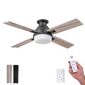 Ceiling Fans | Prominence Home 51679-45 52 in. Kyrra Contemporary Indoor Semi Flush Mount LED Ceiling Fan with Light - Matte Black image number 0