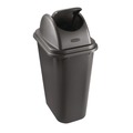 Trash & Waste Bins | Rubbermaid Commercial FG306700BLA Rectangular Free-Swinging Plastic Lids - Black image number 1