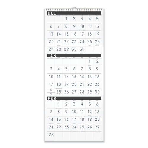 Calendars & Planners | AT-A-GLANCE PM11X28 12 in. x 27 in. 15-Month (Dec 2024-Feb 2026) Reference Contemporary Artwork/Formatting Wall Calendar - White Sheets image number 0