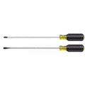 Screwdrivers | Klein Tools 85072 Long Blade Slotted and Phillips Screwdriver Set with Heat Treated Shafts and Cushioned Grips image number 0