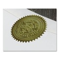 Office Jansan | Geographics 20014 Self-Adhesive 2 in. Embossed Seals - Gold (20/Sheet, 5 Sheets/Pack) image number 3