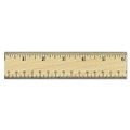 Rulers & Yardsticks | Universal UNV59021 12 in. Standard Flat Wood Ruler with Double Metal Edge - Clear Lacquer image number 0