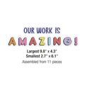 Office Jansan | Carson-Dellosa 110558 45-Piece 7.9 in. x 15 in. We Stick Together Our Work Is Amazing Work Display Bulletin Board Set - Multicolor image number 2