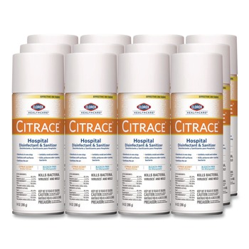 Clorox Healthcare 49100 14 oz. Aerosol Citrus Citrace Hospital Disinfectant and Deodorizer (12/Carton)