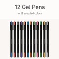 Pens | TOPS PEN12185 Assorted Point Sizes PENTONIC Stick Gel Pen - Assorted Ink Colors/Black Barrel (12/Pack) image number 2