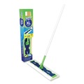 Cleaning Cloths | Swiffer 80337555 16.5 in. x 9 in. Cloth Head 46 in. Aluminum/Plastic Handle Sweeper Mop - White Head/Green/Silver Handle image number 3