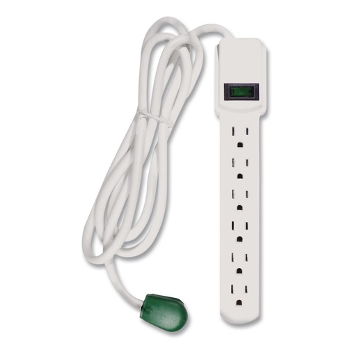 Office Electronics & Batteries | GoGreen Power GG-16106MS 6 ft. Cord 250 Joules 6-Outlet Surge Protector - White image number 0