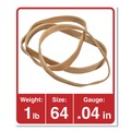  | Universal UNV00464 4 oz. Box Size 64 0.04 in. Gauge Rubber Bands - Beige (80/Pack) image number 2