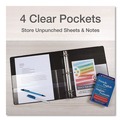 Office Jansan | Cardinal 10351 11 in. x 8.5 in. ClearVue 3-Ring 5 in. Capacity Easy Open Slant-D Ring Binder - Black image number 4