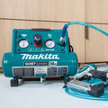 Nail Gun Compressor Combo Kits | Makita MAC100QK1 Quiet Series .5 HP 1 Gallon Oil-Free Hand Carry Air Compressor/ 18 GA Brad Nailer Combo Kit image number 21