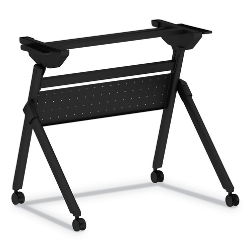 Office Desks & Workstations | Alera ALEVA7243BK 32-1/4 in. x 23-5/8 in. x 28-1/2 in. Flip and Nest Table Base - Black image number 0