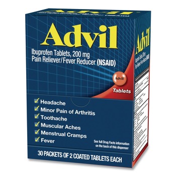 Advil Ibuprofen Tablets Refill Packs (30/Box)